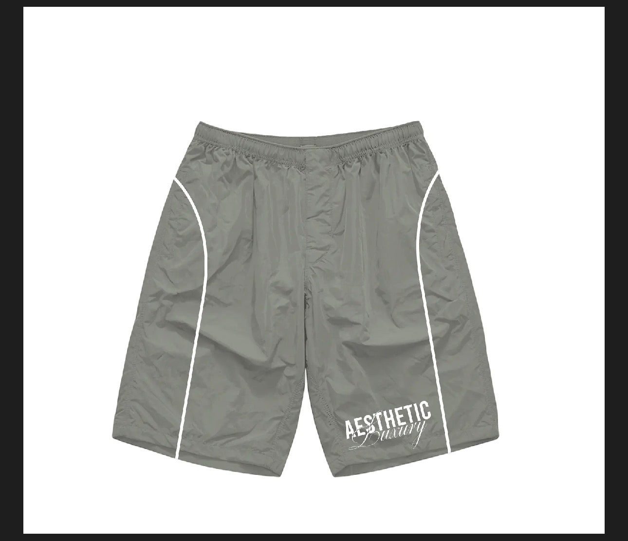 Grey Windbreaker Shorts