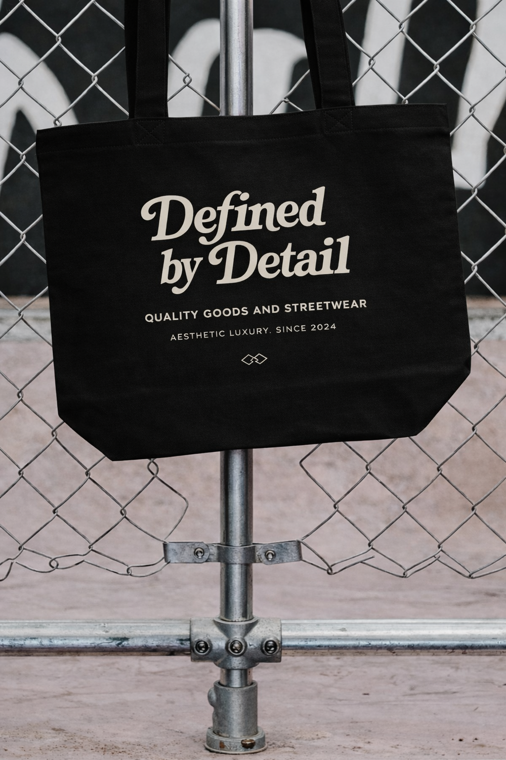 Defined by Detail Tote- Black/Creme