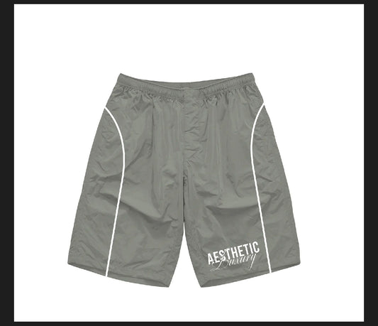 Grey Windbreaker Shorts