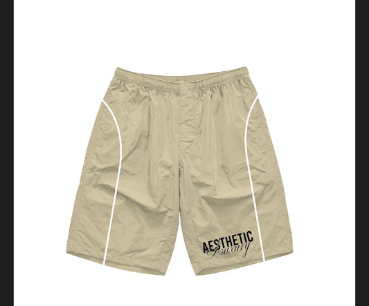Crème Windbreaker Shorts