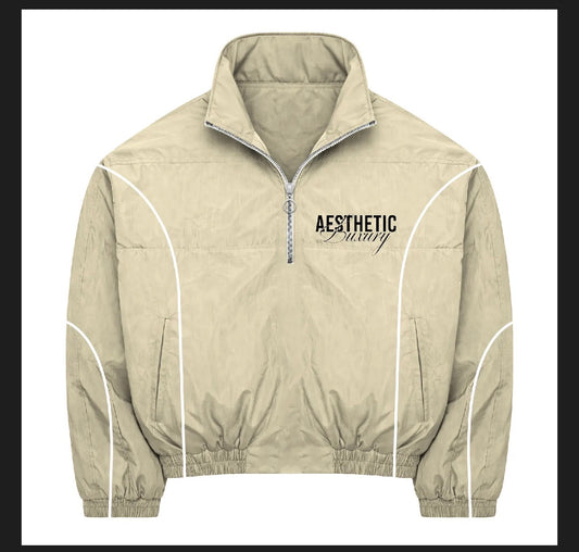 Crème Quarter Zip Windbreaker Jacket